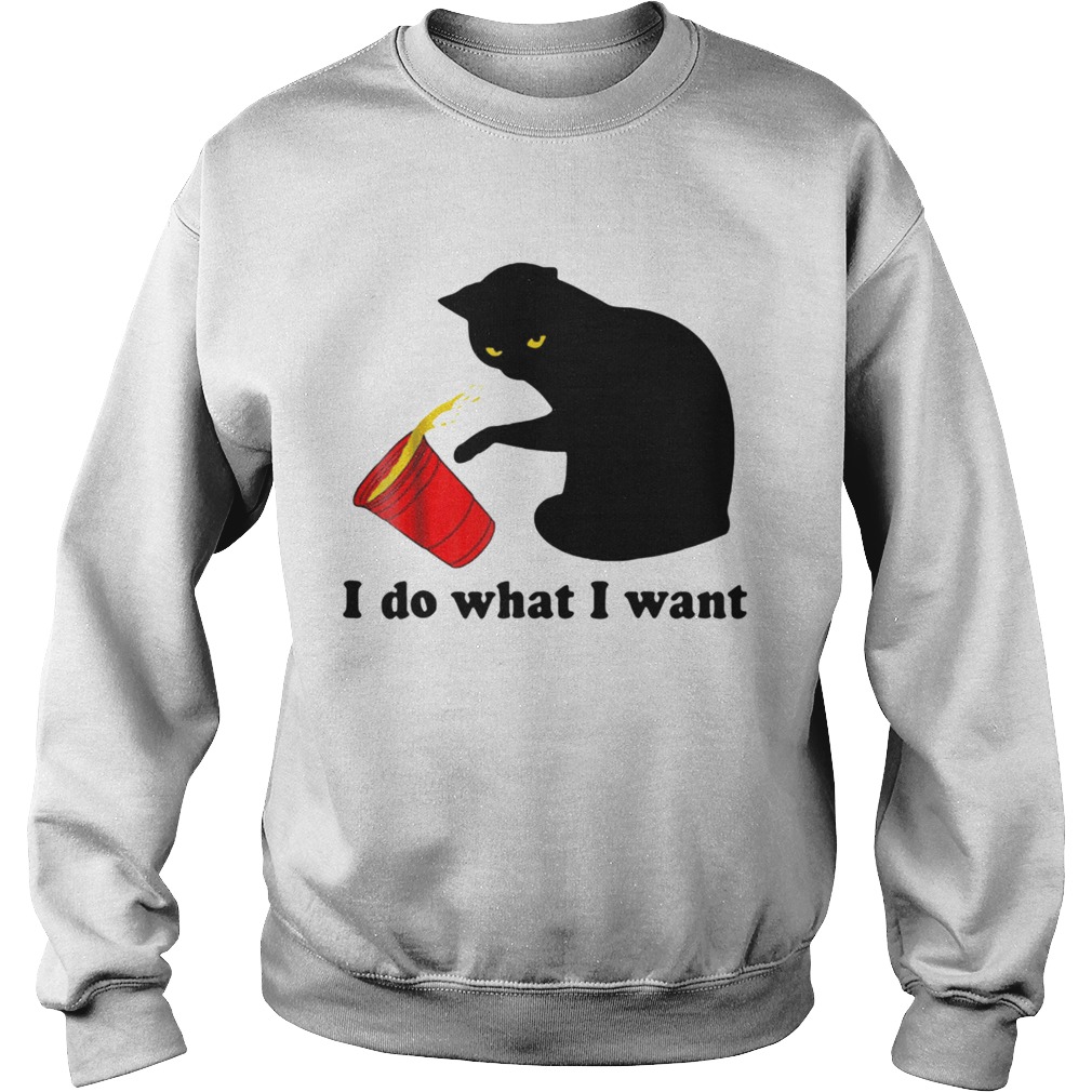 Do What I Want Black Cat Red Sweatshirt