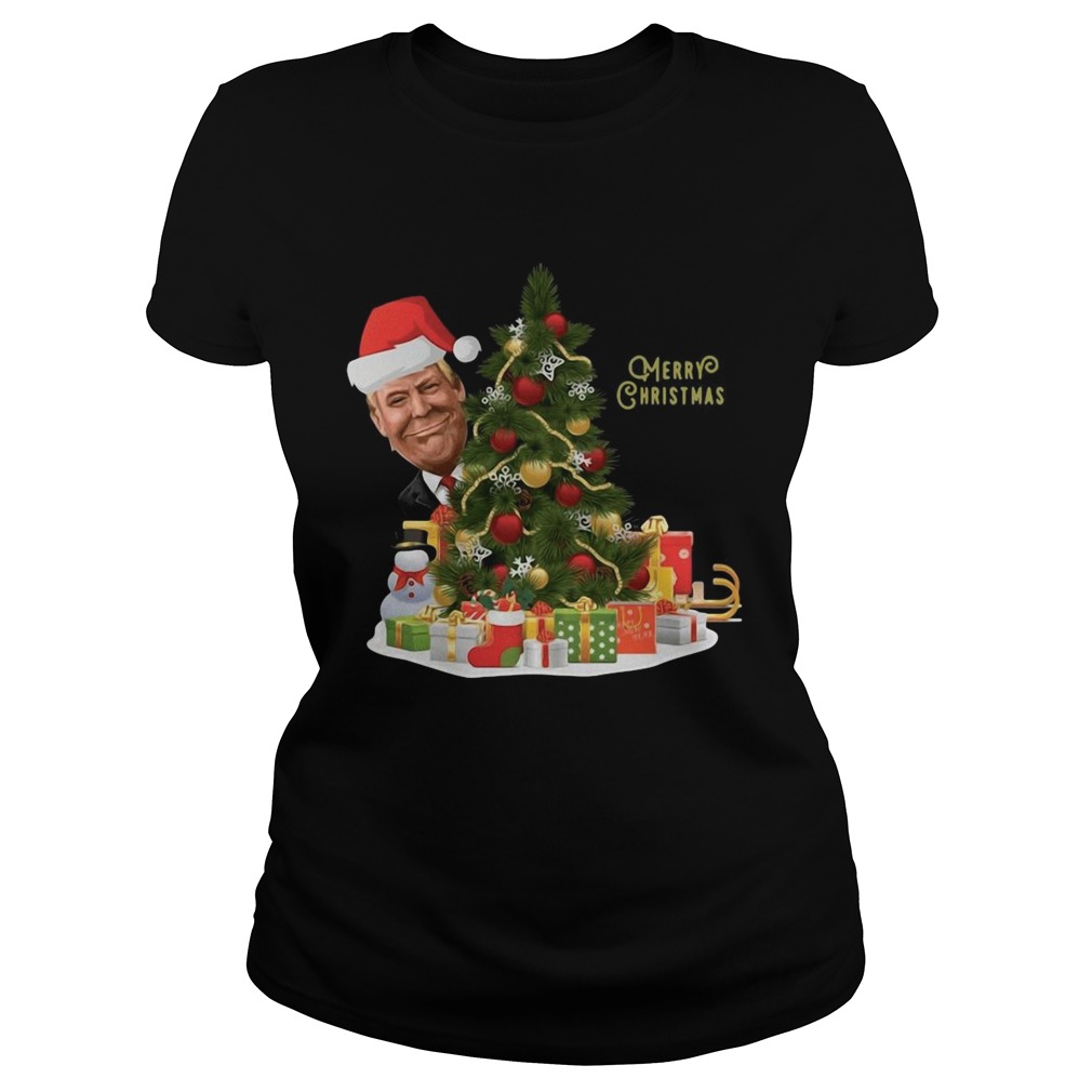 Donald Trump Merry Christmas Classic Ladies