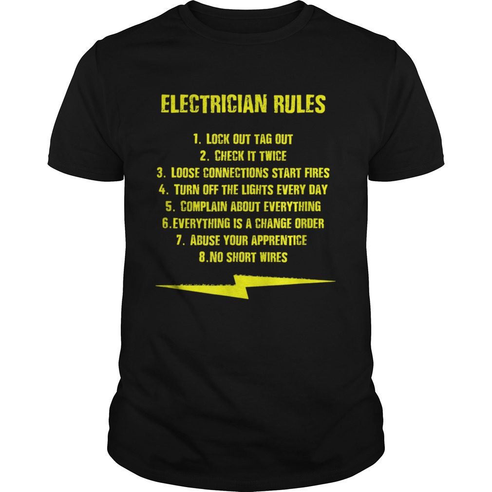 Electrician Rules Journeyman shirt