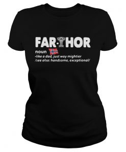 Fathers Day Fathor Like A Dad Just Way Mightier Iron Man Funny  Classic Ladies