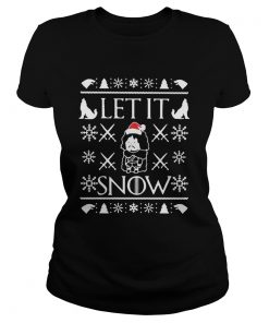 Game of Thrones Jon Snow Let It Snow Ugly Christmas  Classic Ladies