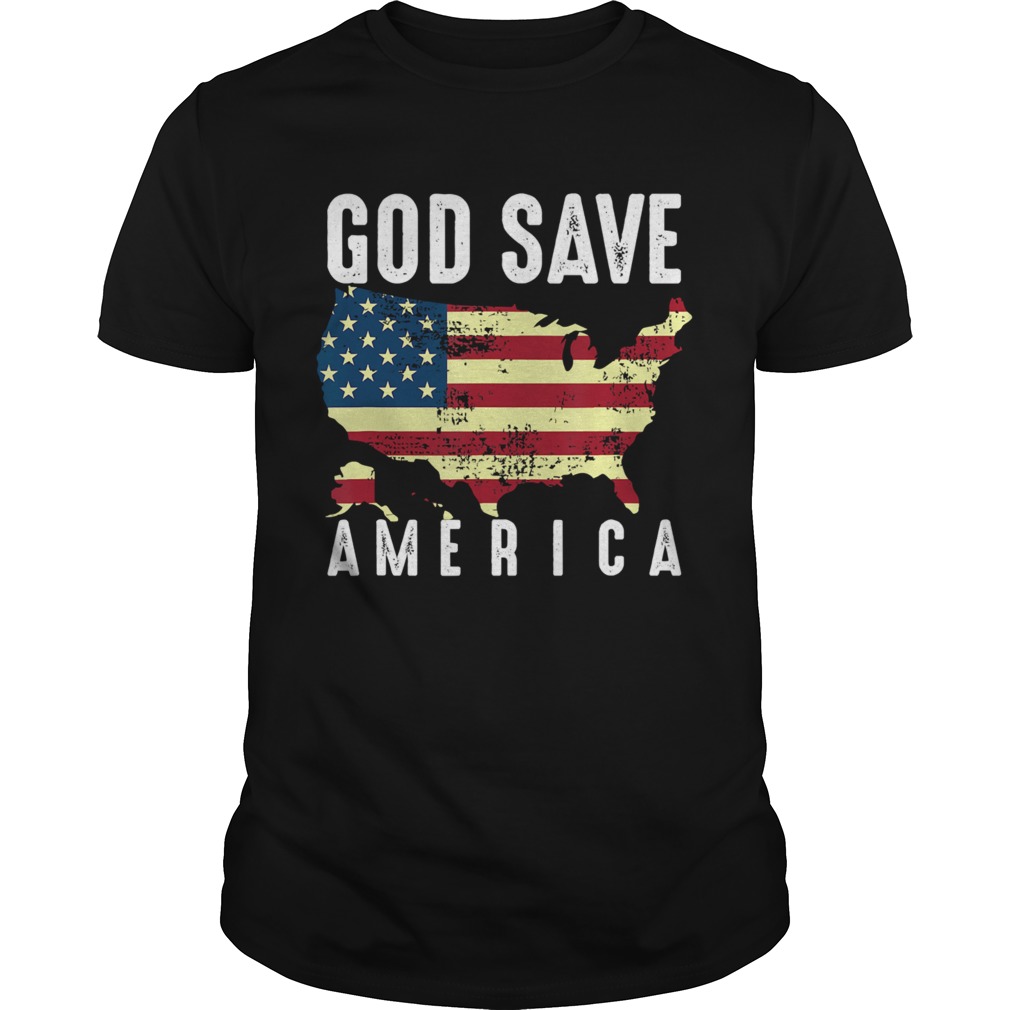 God Save America US Flag Patriotic American shirt