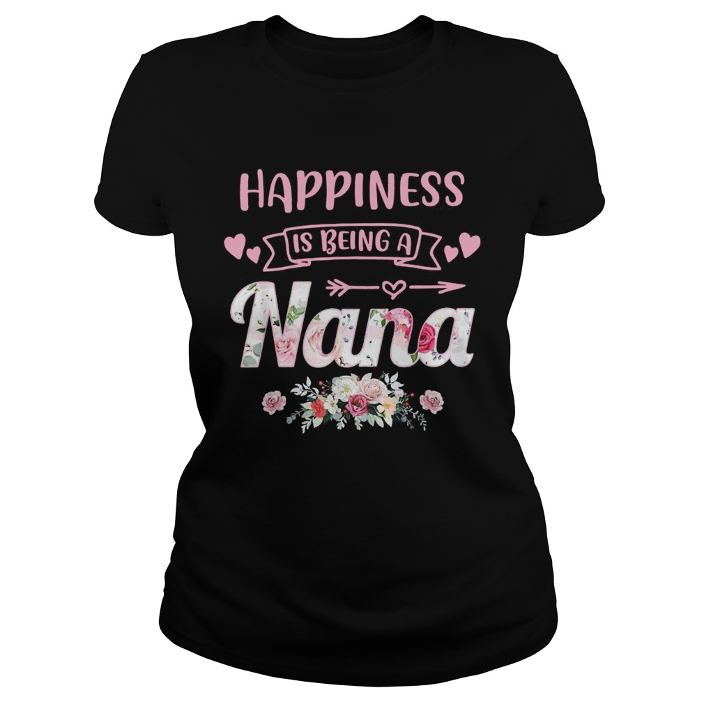 Happiness Is Being NaNa Life Flower Art Grandma  Classic Ladies