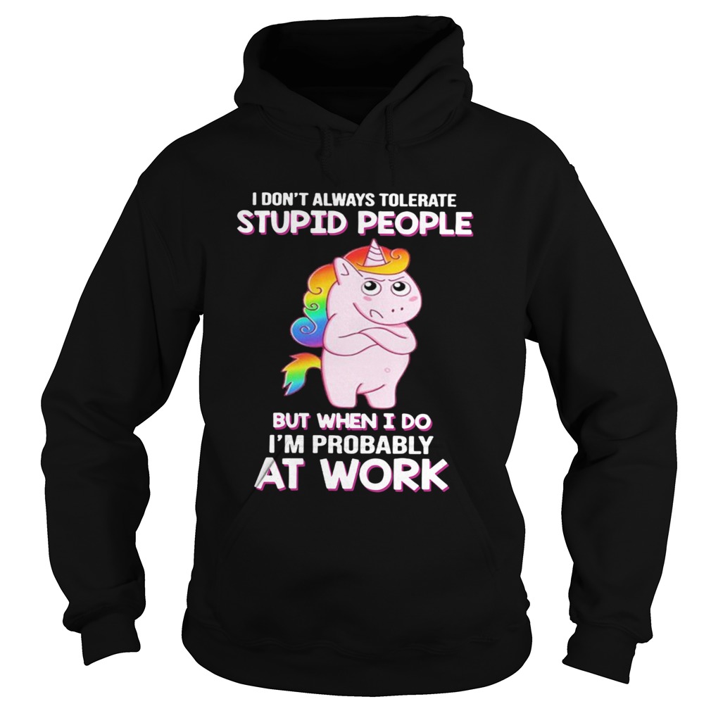 I Dont Always Tolerate Stupid People But When I Do Im Probably At Work Hoodie