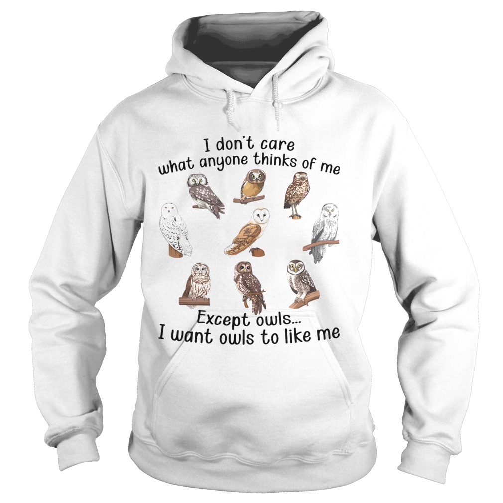 I Dont Care What Anyone Thinks Of Me Except Owls I Want Owls To Like Me Hoodie