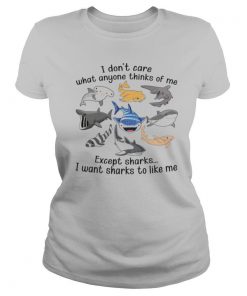 I Don't Care What Anyone Thinks Of Me Except Sharks I Want Sharks To Like Me shirt