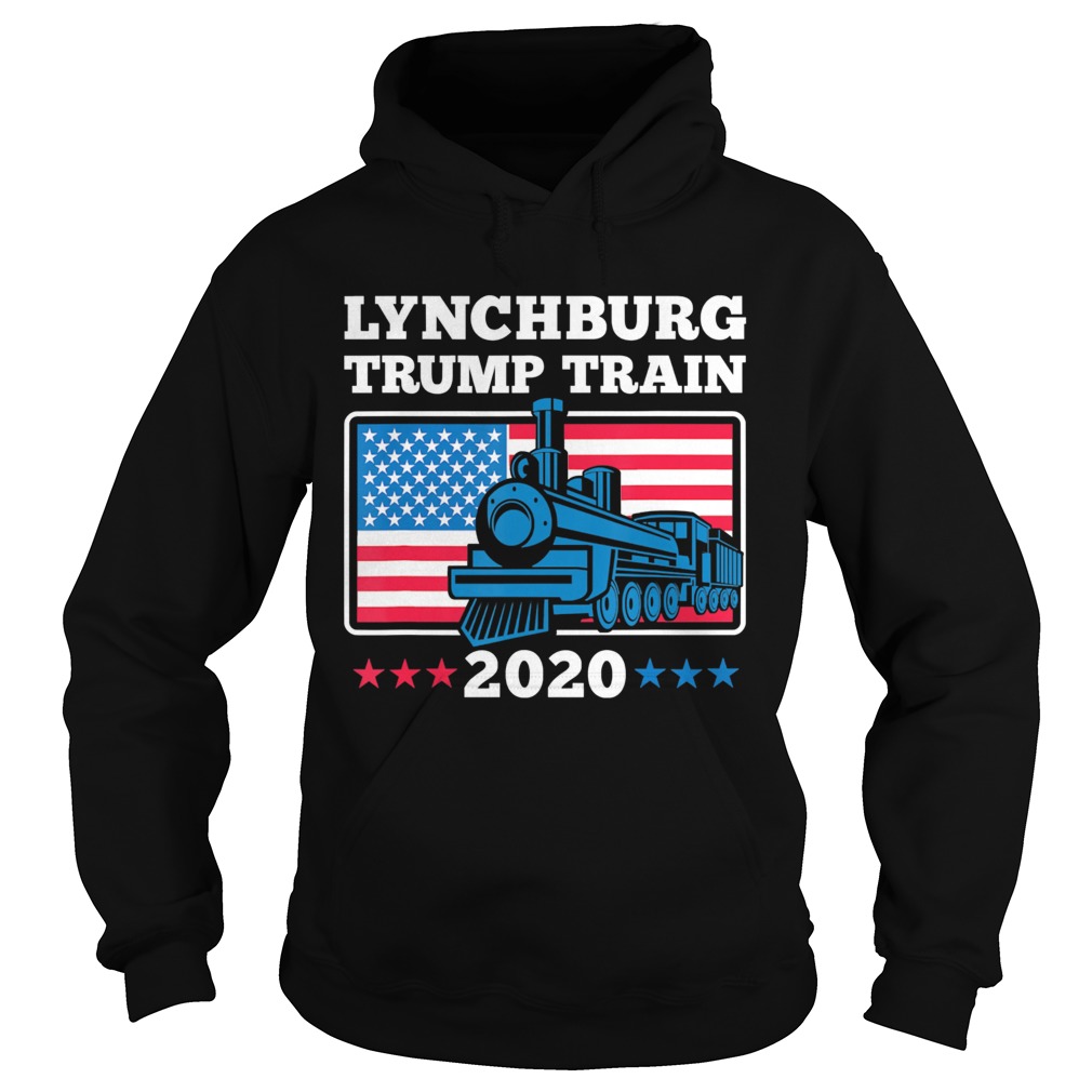 Lynchburg Trump Train 2020 American flag Hoodie