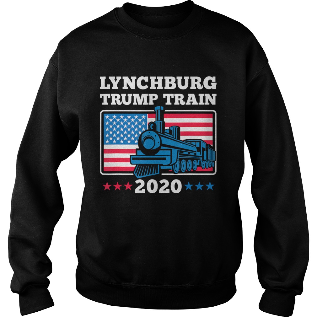 Lynchburg Trump Train 2020 American flag Sweatshirt