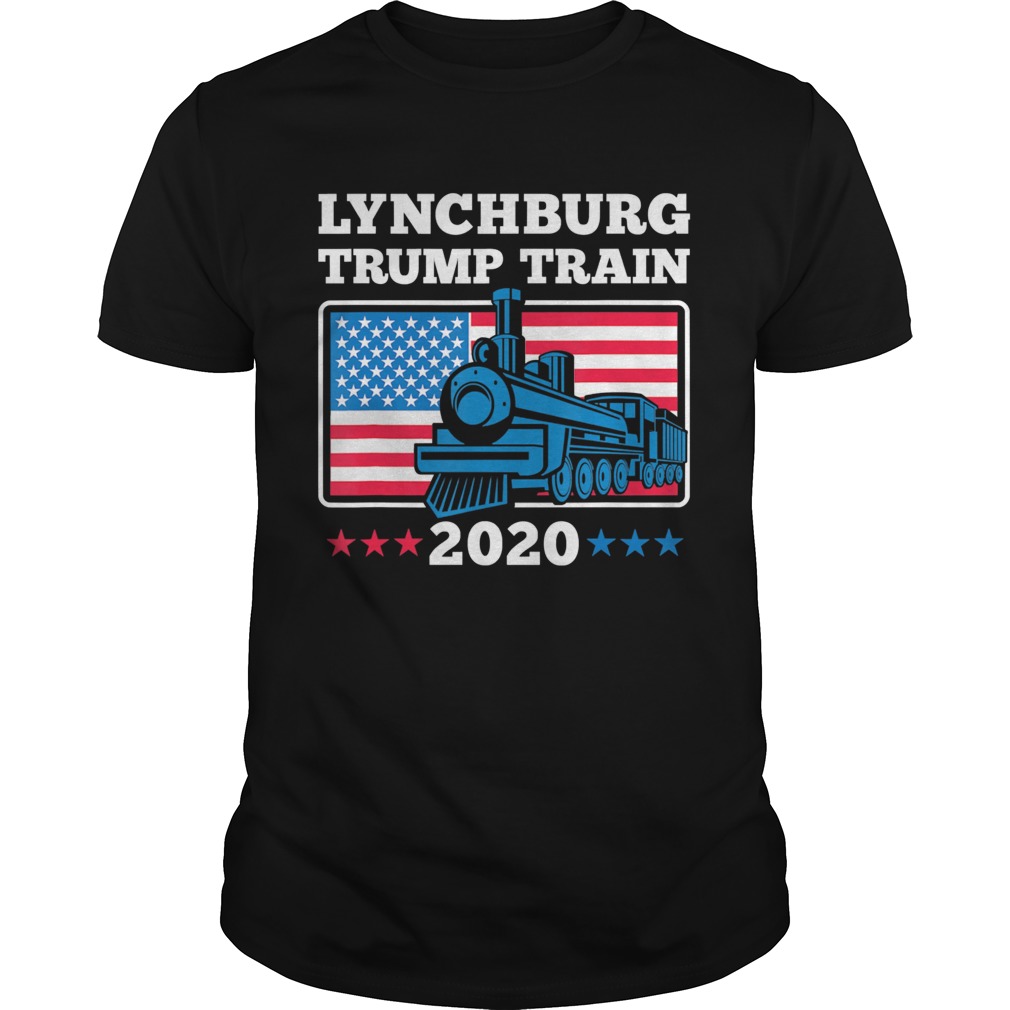 Lynchburg Trump Train 2020 American flag shirt