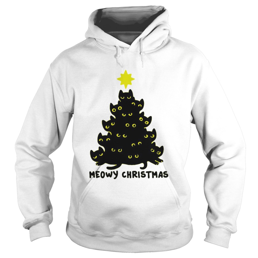 Meowy Christmas tree Hoodie