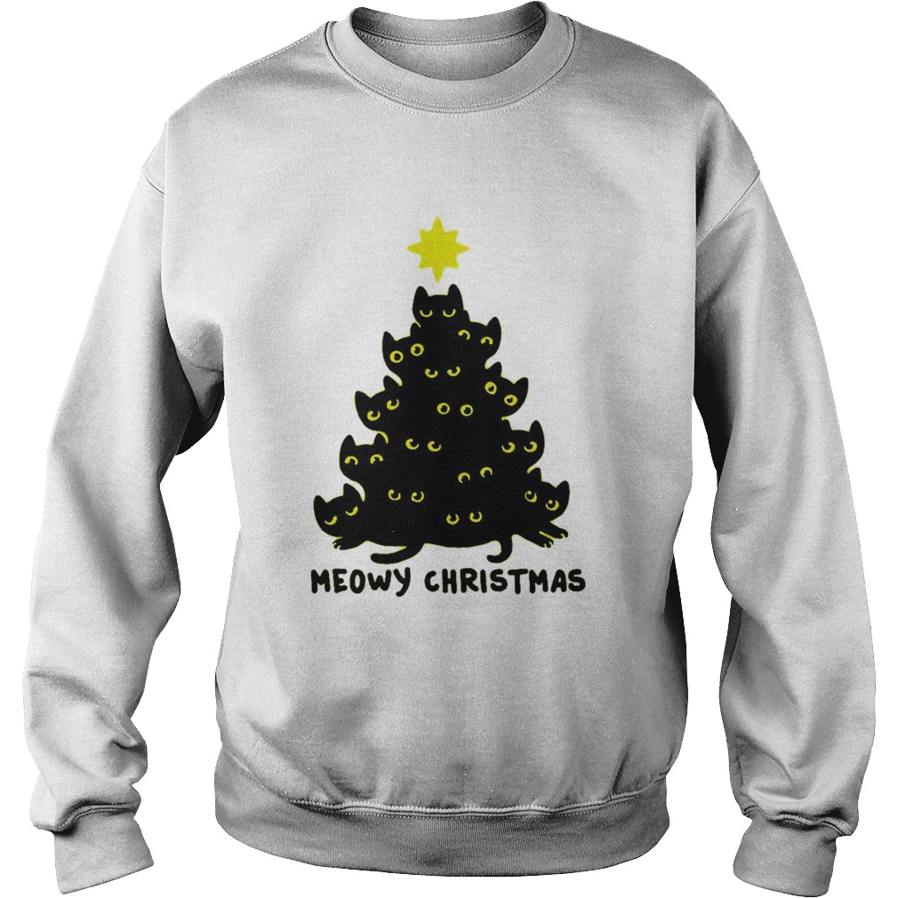 Meowy Christmas tree Sweatshirt