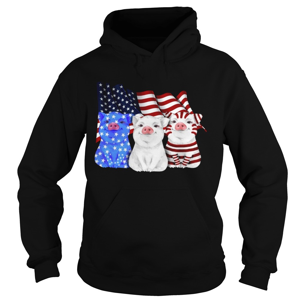 Pigs American Flag Hoodie