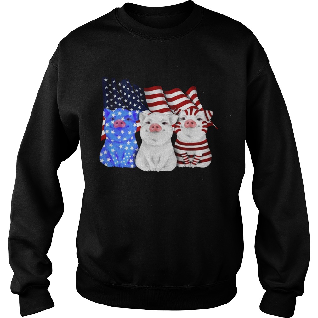 Pigs American Flag Sweatshirt