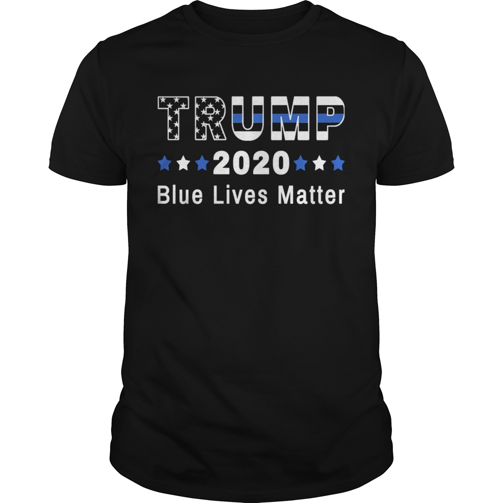 Pro Trump 2020 Blue Lives Matter Trump Thin Blue Line Flag shirt