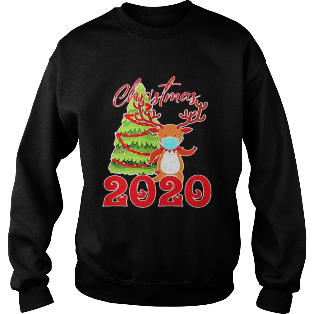 Reindeer face mask Christmas 2020 Sweatshirt