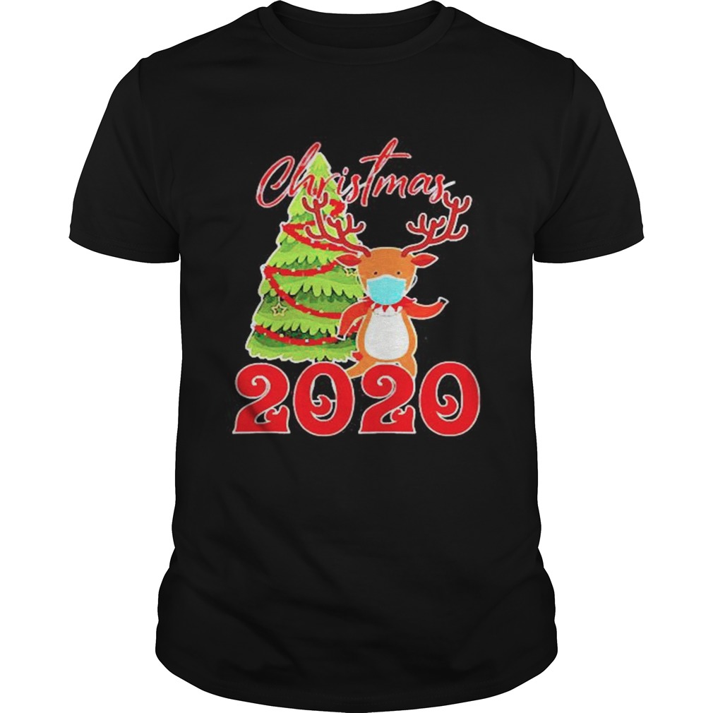 Reindeer face mask Christmas 2020 shirt