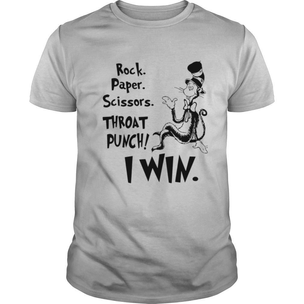 Rock Paper Scissors Throat Punch I Win shirt