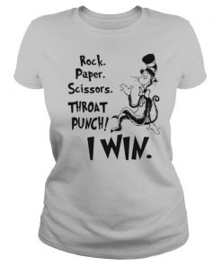 Rock Paper Scissors Throat Punch I Win shirt