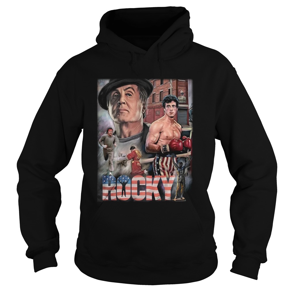 Rocky Balboa American Flag Hoodie