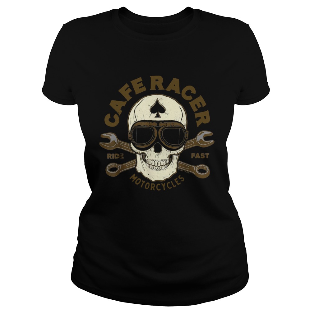 Skull Caferacer Ride Fast Motorcycles Classic Ladies