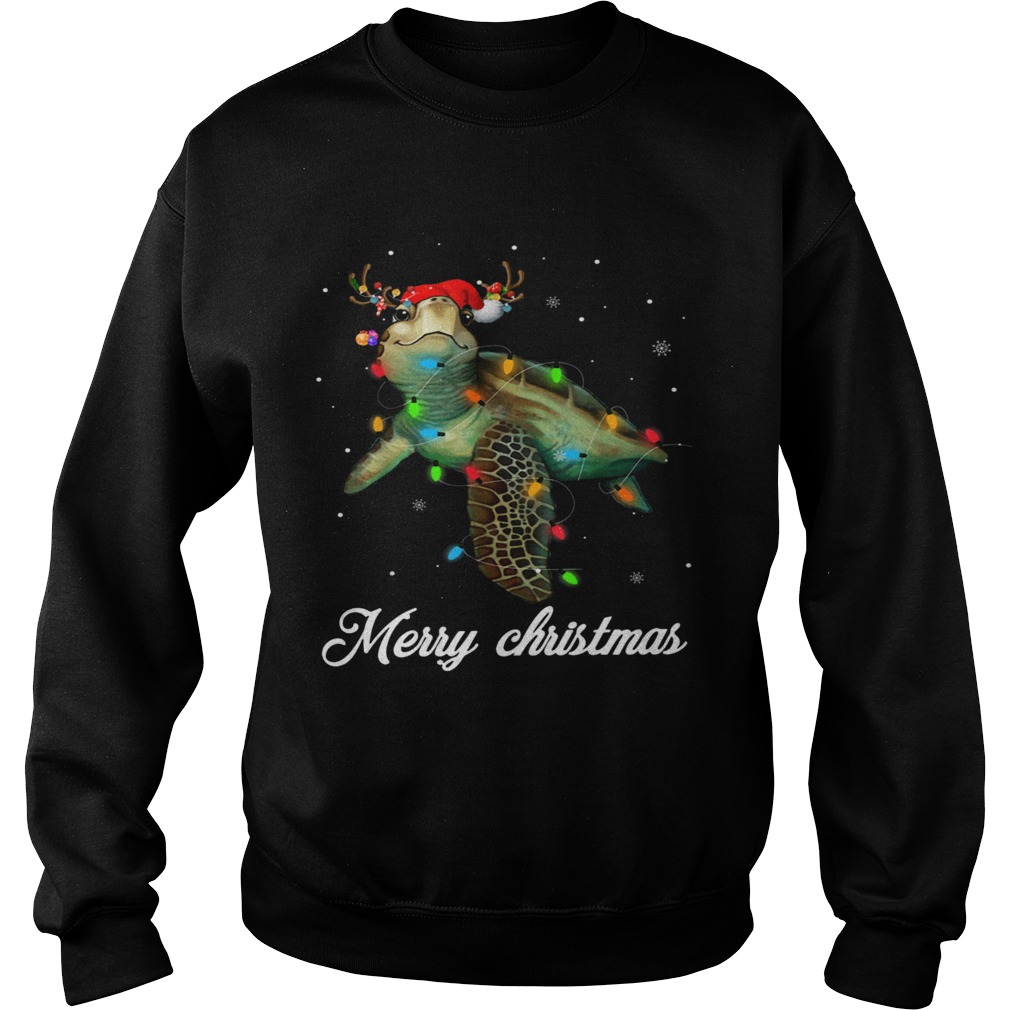 Turtle Light Merry Christmas Sweatshirt