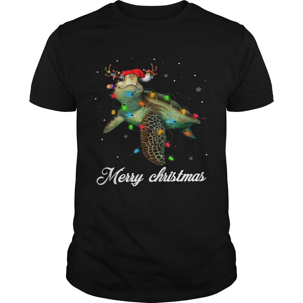 Turtle Light Merry Christmas shirt