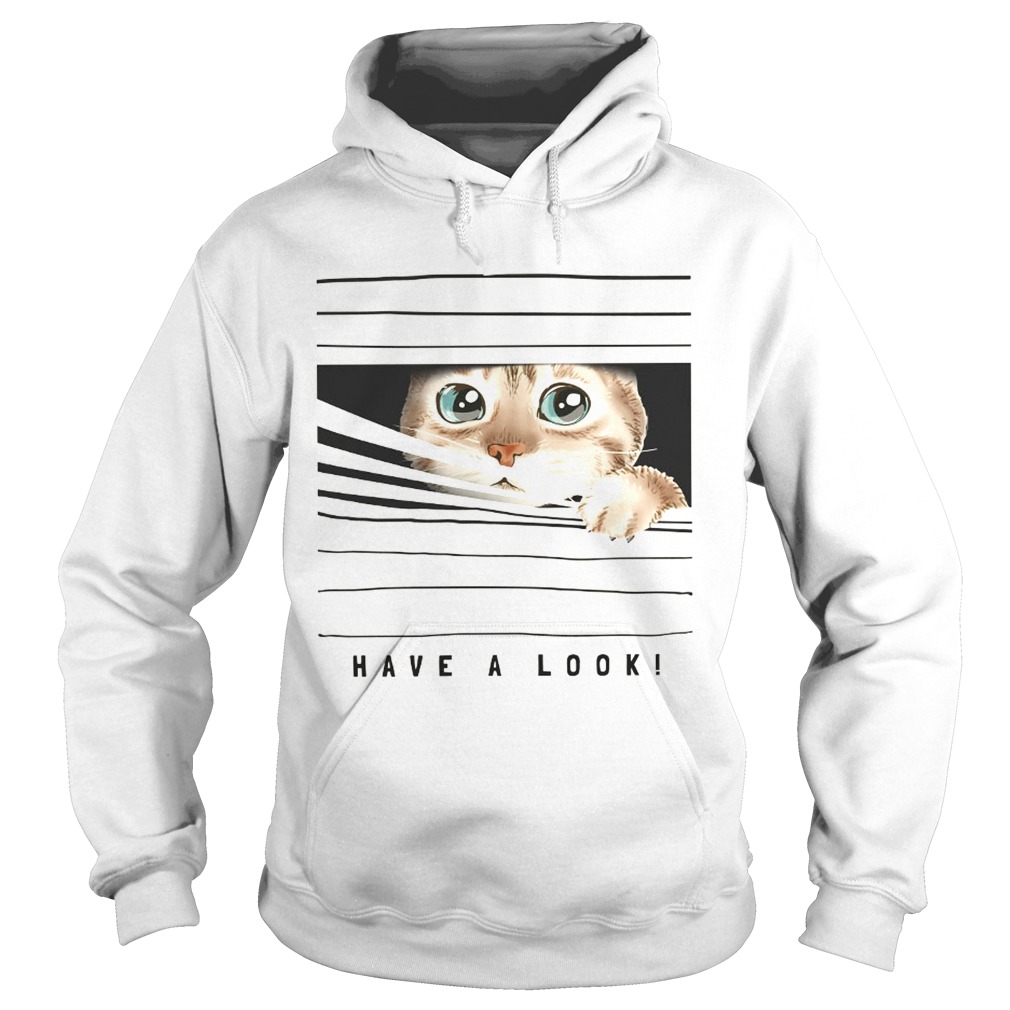 cat looked through the window Hoodie