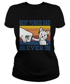 Best Yorkie Dad Ever Vintage  Classic Ladies