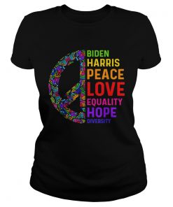 Biden Harris 2020 Peace Love Equality Hope Diversity  Classic Ladies