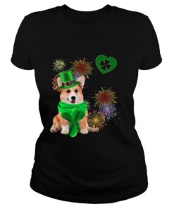 Corgi Dog Shamrock St Patrick Day Dog Irish shirt