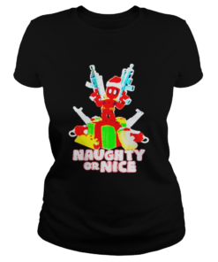 Deadpool Naughty Or Nice Merry Christmas  Classic Ladies