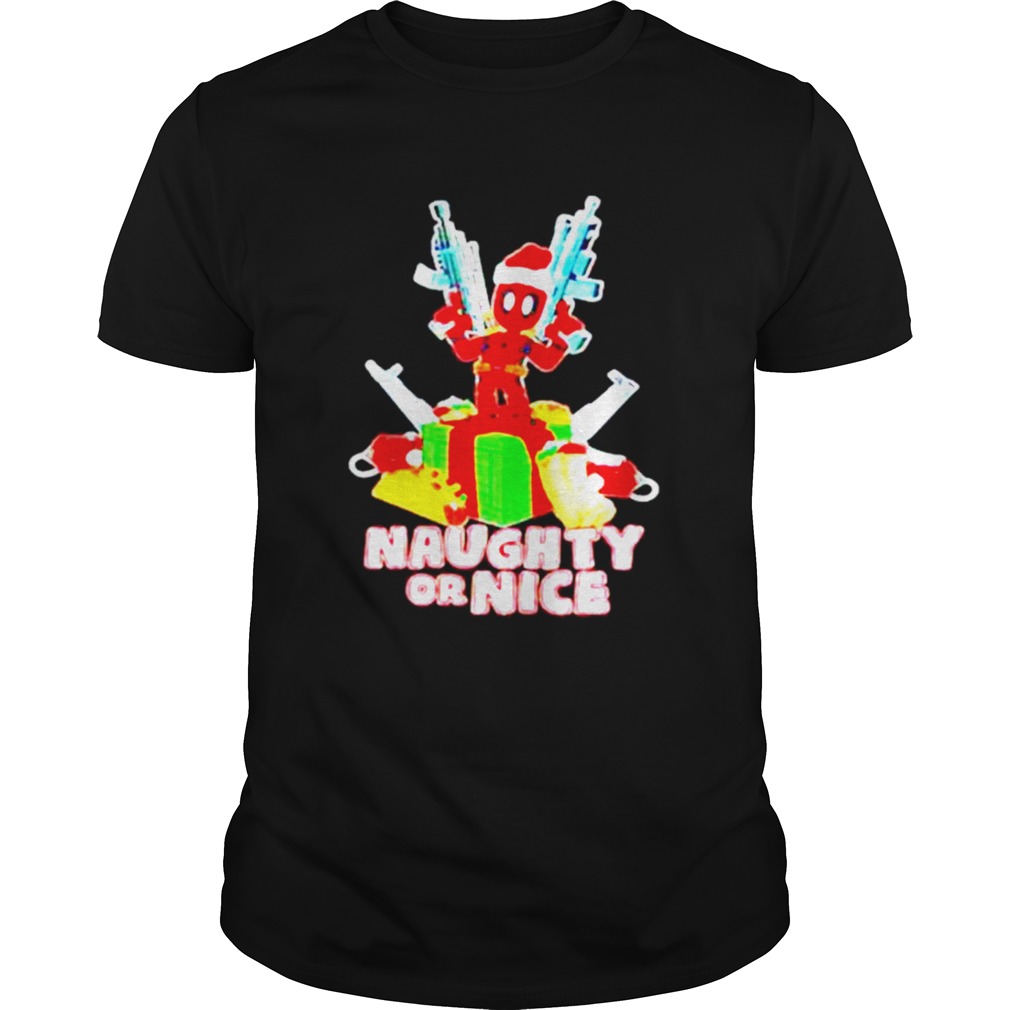 Deadpool Naughty Or Nice Merry Christmas shirt