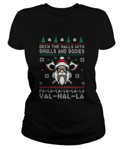 Deck The Halls With Skulls And Bodies Ugly Christmas  Classic Ladies