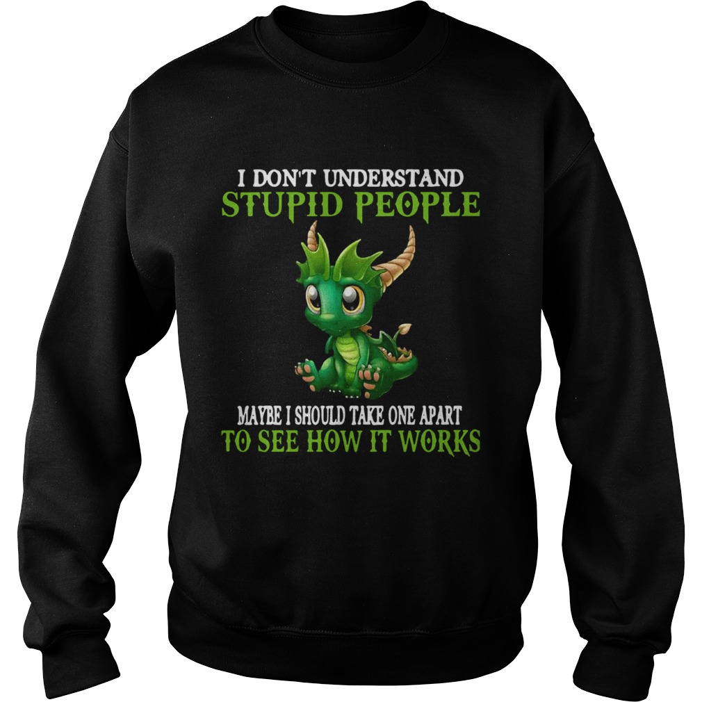 Dragon I Dont Understand Stupid People Maybe I Should Take One Apart To See How It Works Sweatshirt