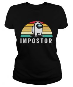 Gaming Meme Impostor Among Game Us Sus Gift Vintage Sunset  Classic Ladies