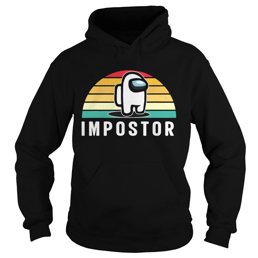 Gaming Meme Impostor Among Game Us Sus Gift Vintage Sunset  Hoodie