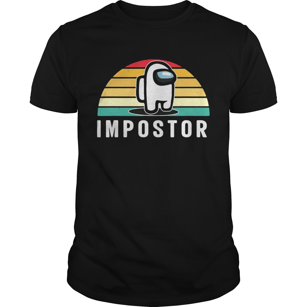 Gaming Meme Impostor Among Game Us Sus Gift Vintage Sunset shirt