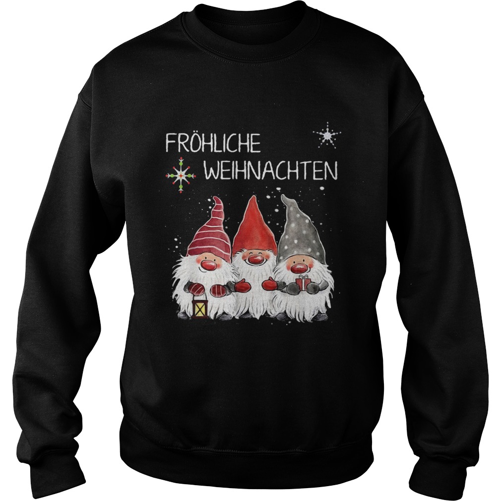 Gnomes Frhliche Weihnachten Christmas  Sweatshirt