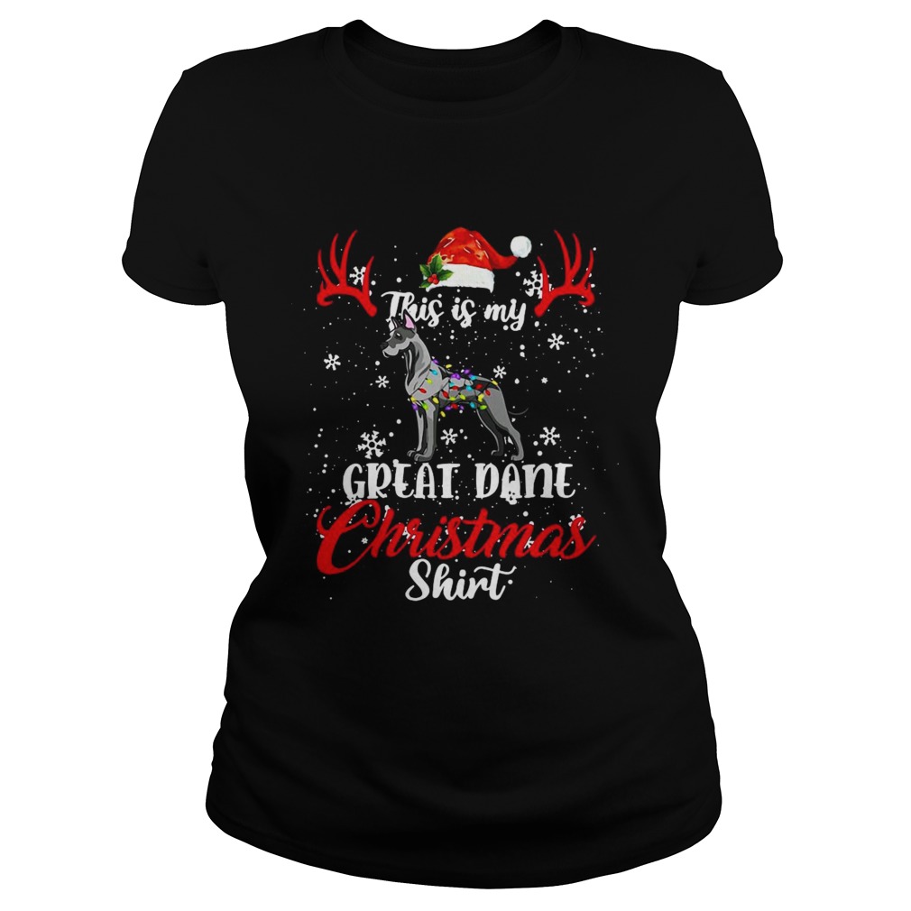 Great Dane Dog This Is My Great Dane Christmas  Classic Ladies