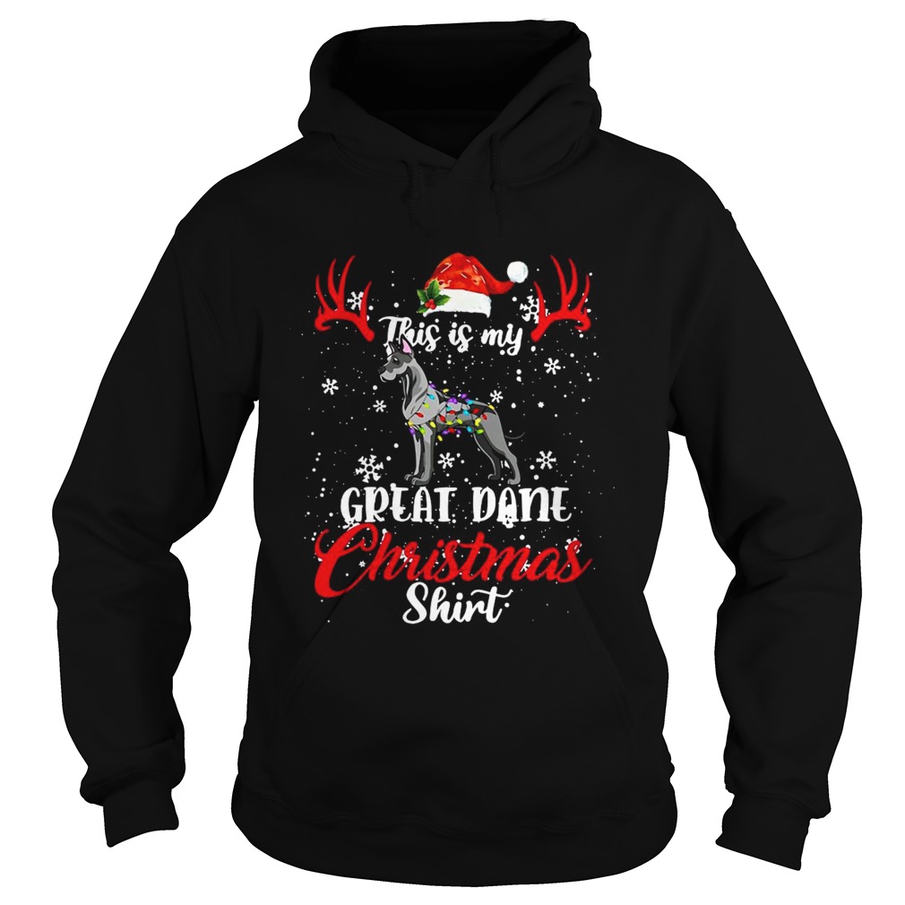 Great Dane Dog This Is My Great Dane Christmas  Hoodie