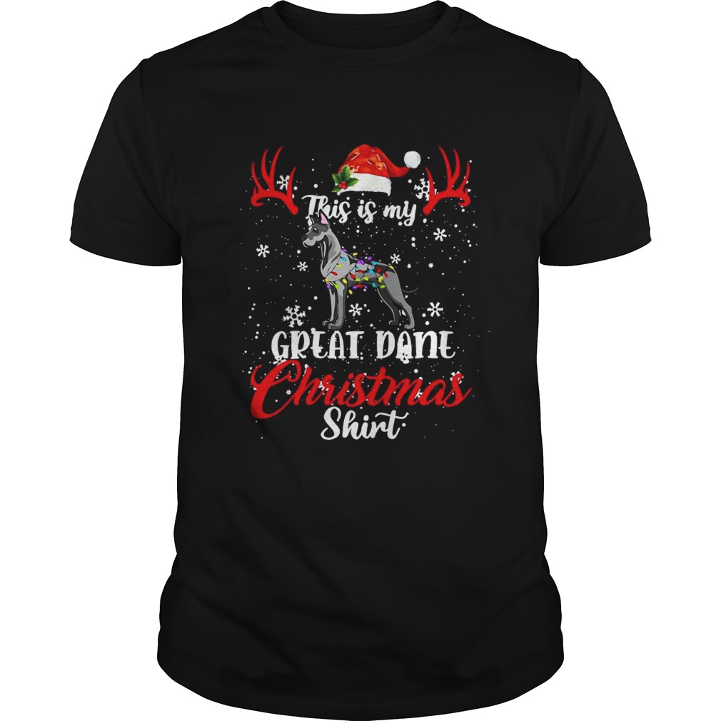 Great Dane Dog This Is My Great Dane Christmas shirt