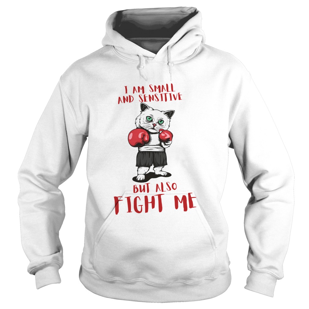 I Am Small And Sensitive But Also Fight Me Cat Boxing  Hoodie