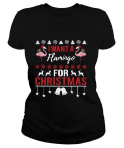 I Want A Flamingo For Christmas shirt