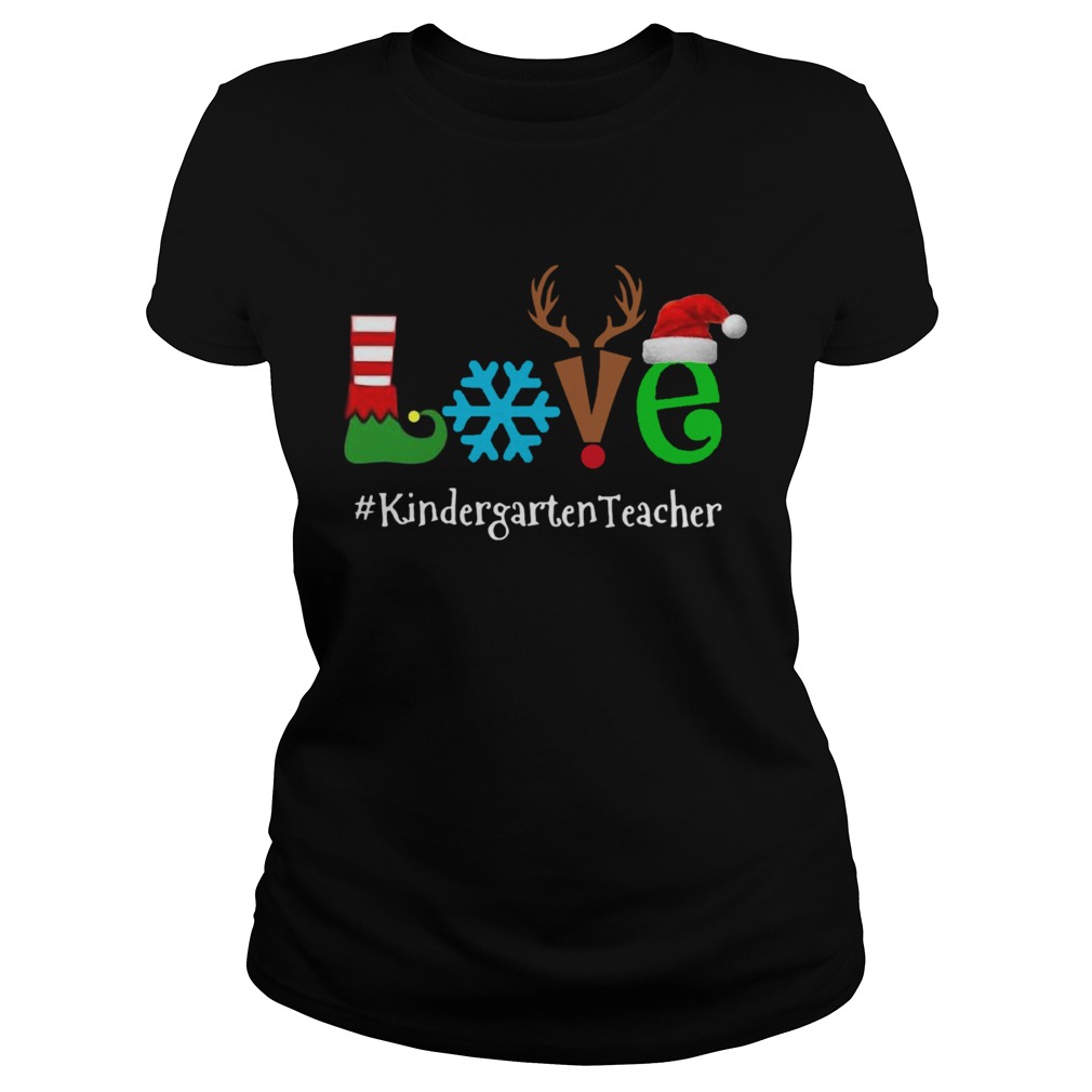 Love Snow Elf Reindeer Kindergarten Teacher Christmas  Classic Ladies