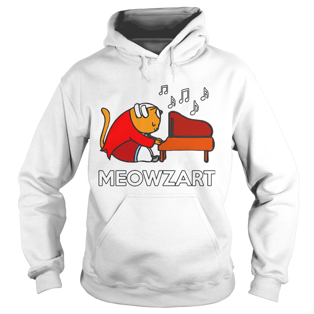 Meowzart Cat Playing Piano Hoodie