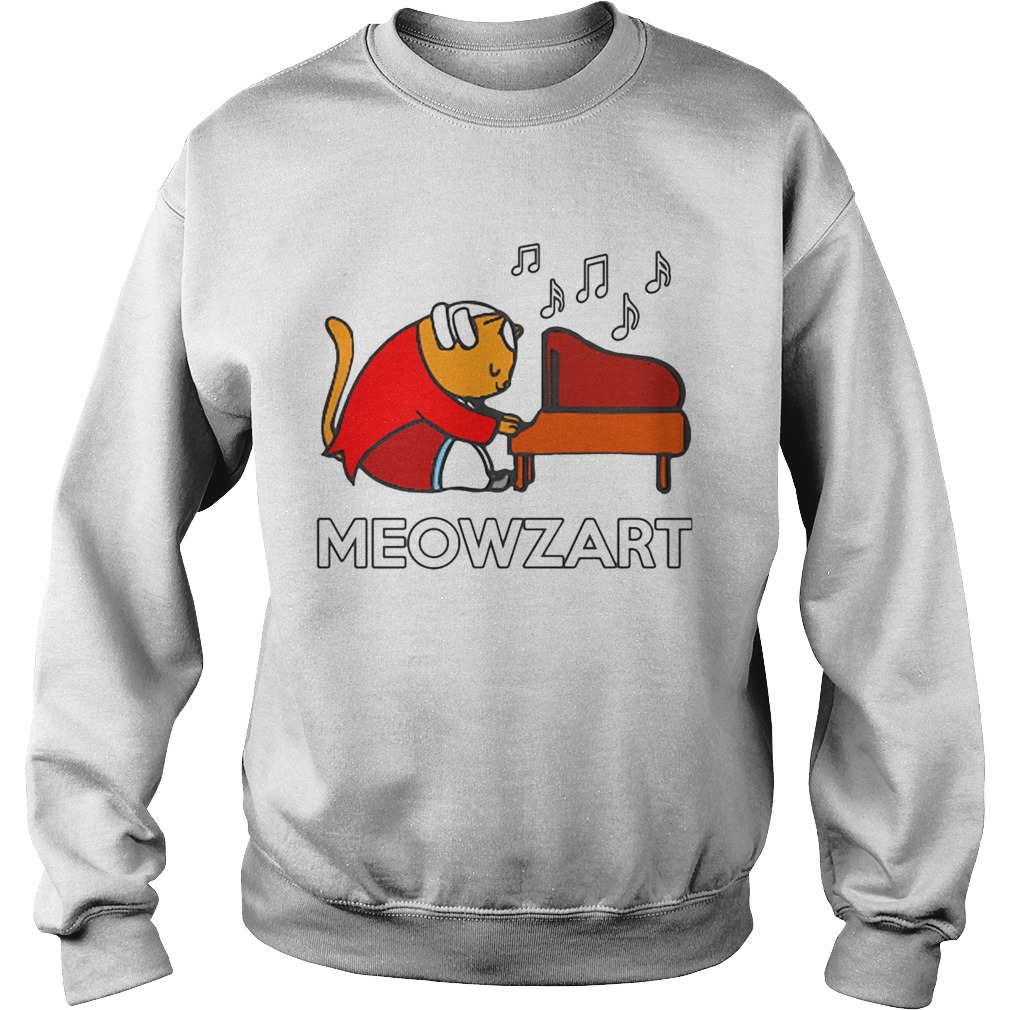 Meowzart Cat Playing Piano Sweatshirt