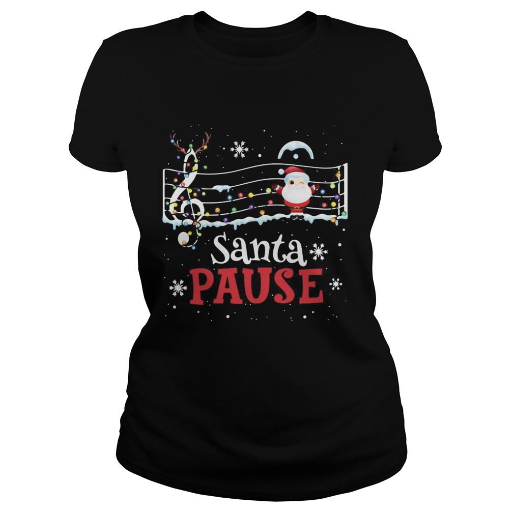 Music Lovers Santa Pause Christmas Classic Ladies