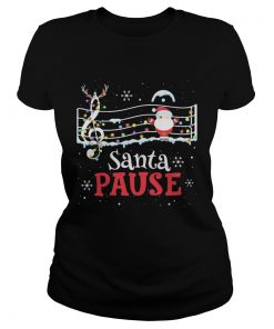 Music Lovers Santa Pause Christmas  Classic Ladies