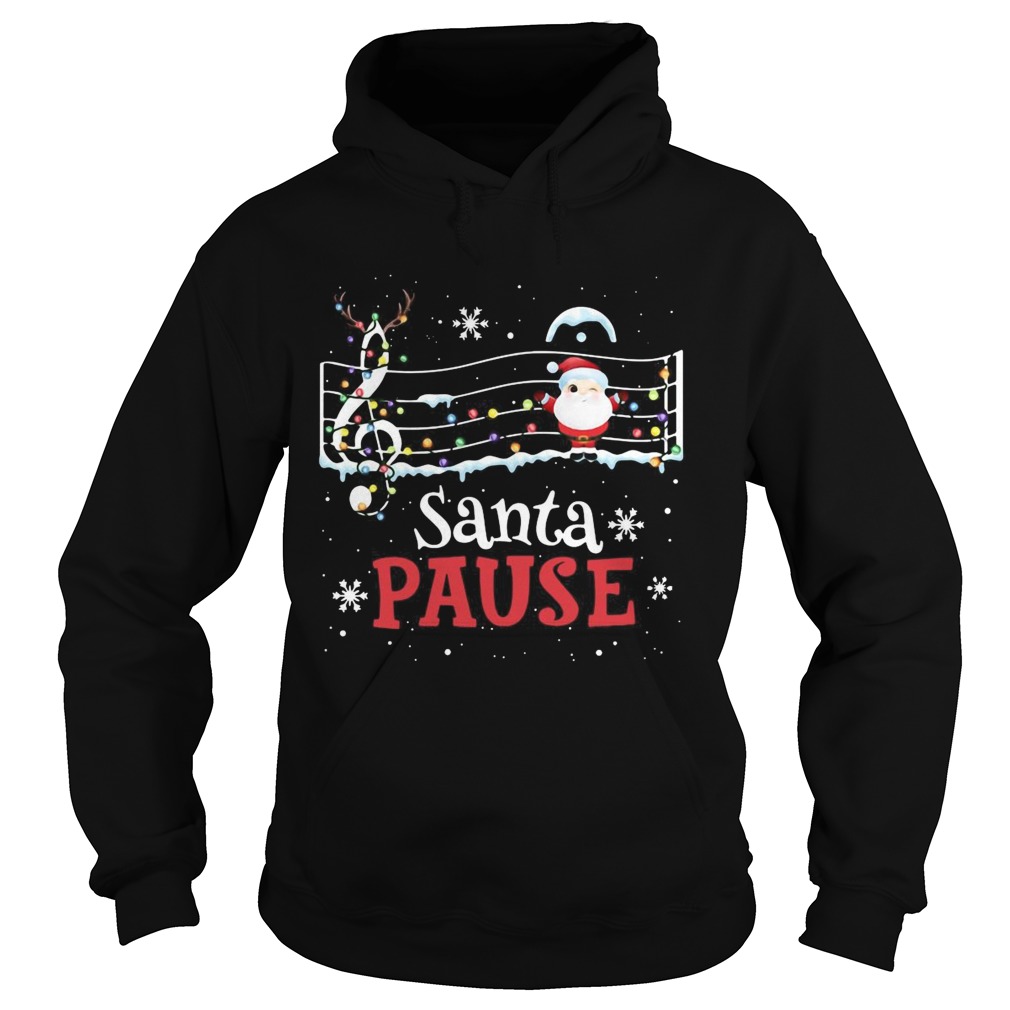 Music Lovers Santa Pause Christmas Hoodie