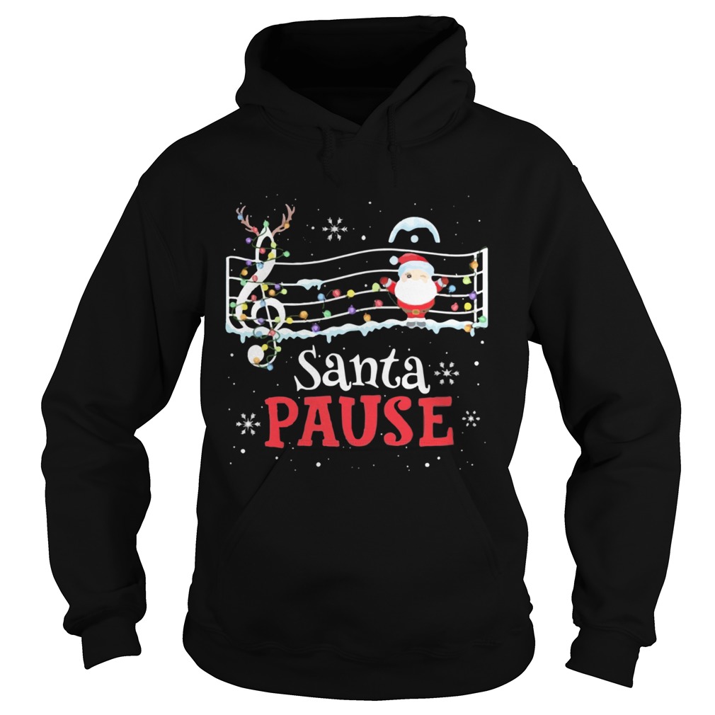 Music Lovers Santa Pause Christmas  Hoodie